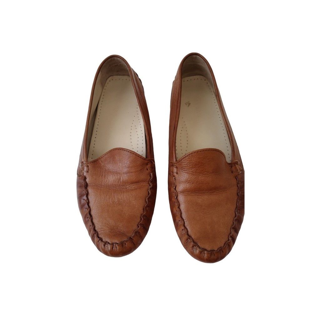 Cole Haan Loafers Women's 9B Brown Leather Slip-On Shoes Penny Moc
